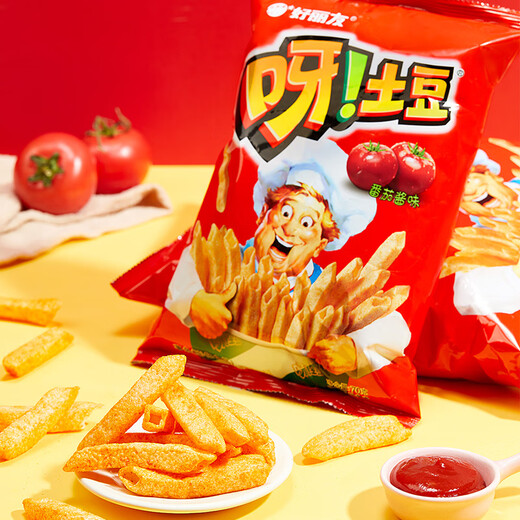 好丽友（orion）呀土豆番茄酱味130g 休闲零食薯条膨化食品小吃