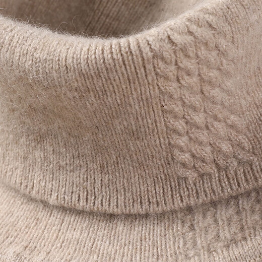 Hengyuanxiang 100% pure cashmere sweater men's winter middle-aged turtleneck thickened sweater solid color simple cashmere bottoming sweater black L 175/50/110