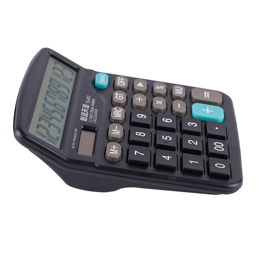 Tianzhang TG-837 Taschenrechner/Computer Dual Netzteil 12-Bit Desktop Office Classic Universal Tragbarer Solarrechner mit Akku