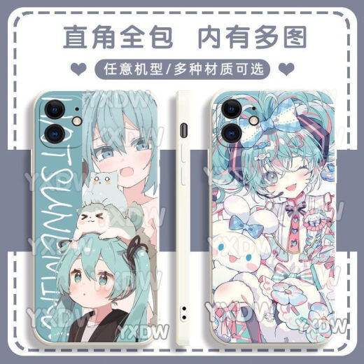 JetD Secondary Miku Hatsune Miku mobile phone case adapted to Huawei Honor OPPOVIVO Redmi Apple Soft Shell Gubai-Hatsune y14109 Huawei Honor Series-Model Send Notes to Customer Service