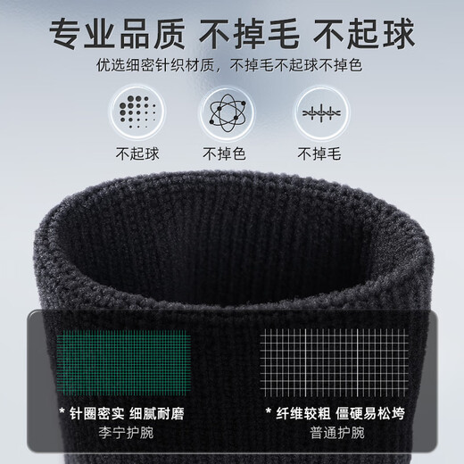 李宁护腕运动健身吸擦汗腕巾带羽毛球篮排网球腱鞘炎医手腕拉伤用护具