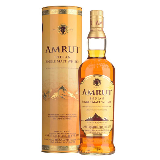 阿目（Amrut）【原瓶进口】印度经典单一麦芽威士忌 阿目印度威士忌700ml