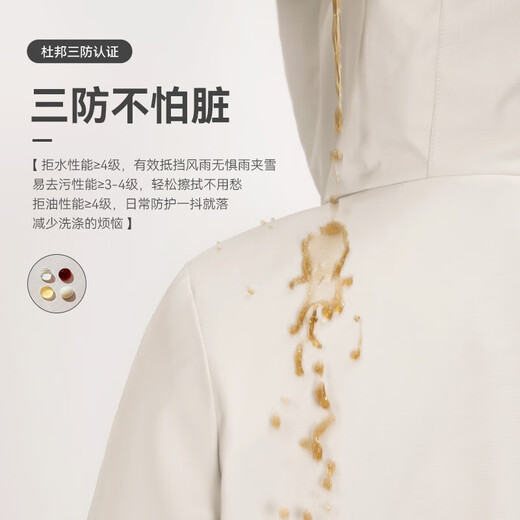 水孩儿（SOUHAIT）童装男童女童三防厚外套冬季新款儿童摇粒绒风衣防风上衣 藏蓝SHRDND05CC751B09 150