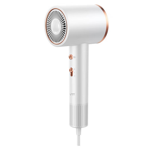 VTT hair dryer household negative ion hair care high-wind hair dryer campus silent portable high-speed high-power quick drying does not hurt hair growth send girlfriend birthday gift high version / white - comes with magnetic suction nozzle + drying cap gift box style