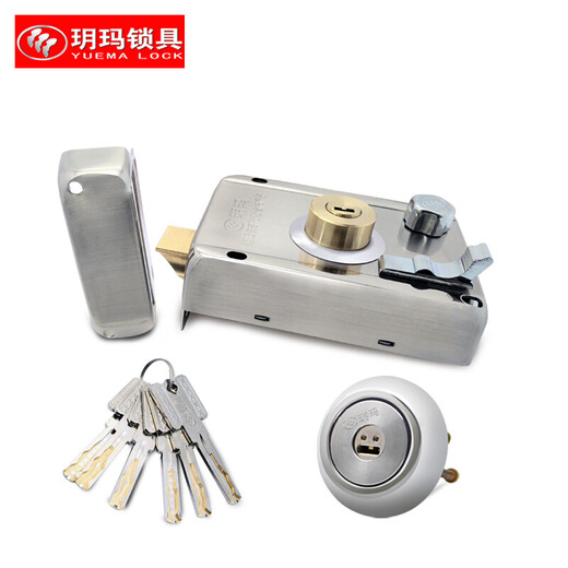 Yuema old-fashioned exterior anti-theft door lock C-level lock core household door iron door anti-theft lock 750C-698 right-cut edge