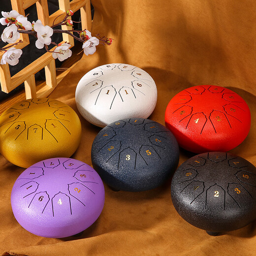 
Maureen Ethereal Drum 6/10/12/14 Inch Forget-Wuyou Drum Steel Tongue Drum 8/11/13/15 Tone hollow drummer disc percussion instrument 6 inch-8 tone-gold-ice cream