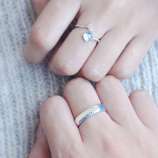 MZMZ I Will Have You for the Rest of My Life Couple PT950 Platinum Pair of Rings Adjustable Rings for Men and Women Love Birthday Gifts for Girlfriends and Wife Light Luxurious Style of You for the Rest of My Life Pair of Rings Exquisite Gift Box