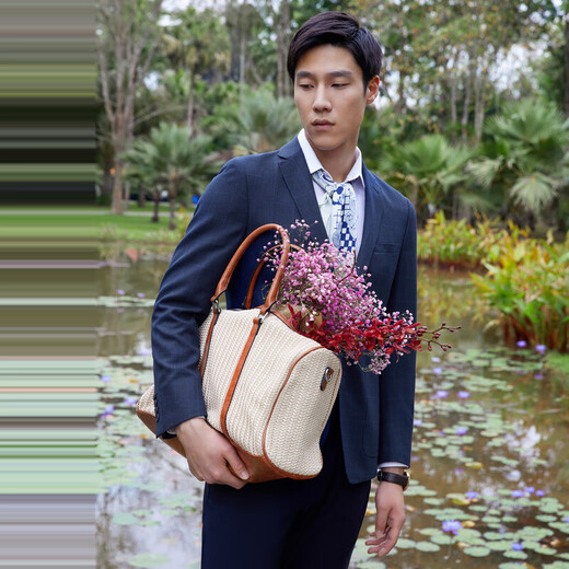 雅戈尔西服春秋季商务休闲时尚羊毛格纹西服外套 藏青 XL(180/100A)