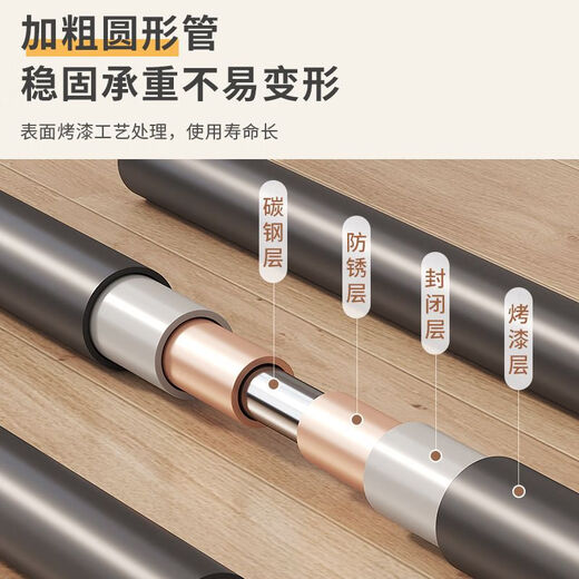 Lohas Cream Style Metal Shoe Rack Doorway Multi-layer Household Shoe Storage Rack Student Dormitory Small Shoe Rack Entry Shoe Rack Black Three-Layer