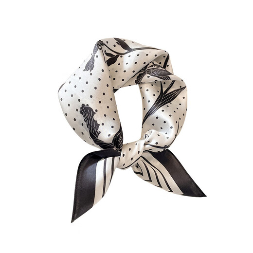 GLO-STORY Silk Scarf Women's 53cm Mulberry Silk Square Scarf Versatile Gift Scarf Fashion Scarf Gift Box WSJ334002