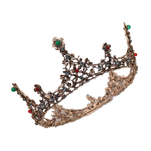 Shibomu Crown Crown Headdress Adult Ceremony Internet Celebrity European Retro Baroque Crystal Atmosphere Bridal Dress Accessories Birthday