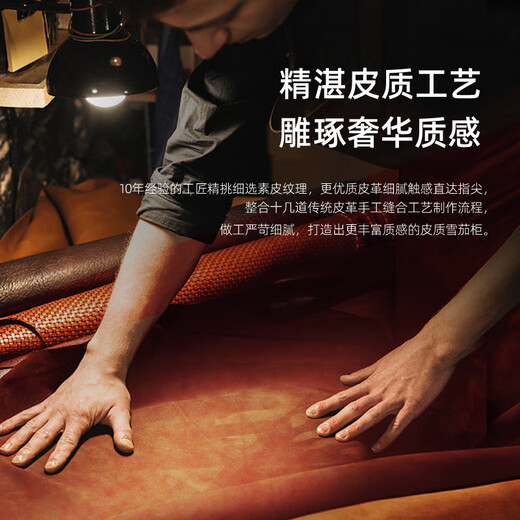 Bacchus cigar cabinet with humidity control, constant temperature and humidity control humidifier box, mini small household solid wood cedar wood embedded mellow culture naked culture red wine cigars energy-saving air-cooled frost-free high-end texture 300-400 pieces (2 naked culture + 2 box culture) 70L