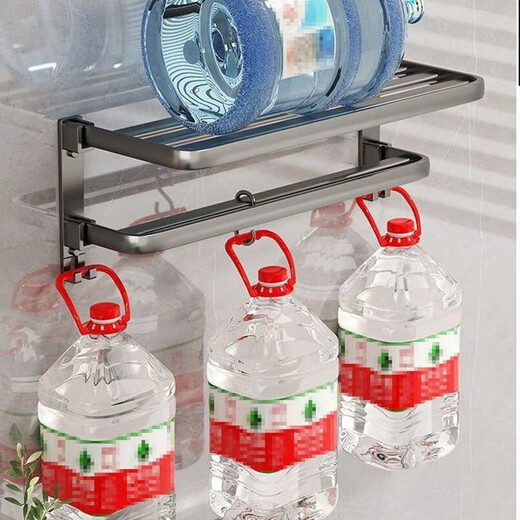 九牧王世家JOMOMW加厚太空铝折叠浴巾架枪灰毛巾架免打孔卫生间壁挂置物角架 枪灰加厚六件套9钩 九牧王世家JOMOMW加厚太空铝折叠浴巾架枪灰毛巾架免打孔卫生间壁挂置物角架 枪灰加厚六件套9钩