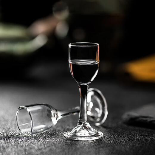 Katav white wine glass dispenser set lead-free crystal glass with graduated wine glass bullet cup Maotai cup spirit glass 10 pots 100ml + 10 goblets 10ml