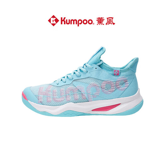 Xunfeng (Kumpoo) Houyi Pro Badminton Chaussures pour hommes et femmes Chaussures de sport fumé du vent fumé bouton rotatif bouton de choc amortisseur de badminton résistant aux chocs Houyi KH-G826-Hulu Blue / blanc 41 (265 mm)
