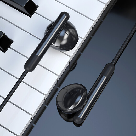 Newmine XLT10 typec earphones wire-controlled music mobile phone digital earphones type-c version semi-in-ear wired earphones black