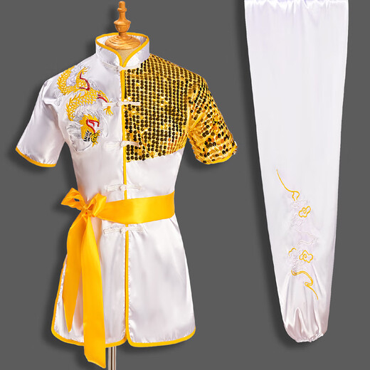 Xibai Martial Arts Performance Kostüm für Erwachsene Performance Kostüm Kung Fu Martial Arts Uniform Männer und Frauen chinesischer Stil Martial Arts Training Wettbewerb Anzug Anti-Dragon Black 170