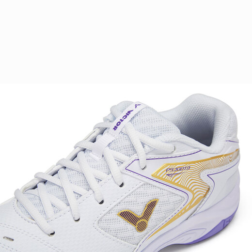 Victor Victor Victor Badminton Schuhe Männer und Frauen P9200TD Hochelastische und stabile Sportschuhe weiß und lila 42