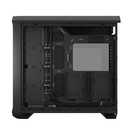 Fractal DesignTorrent standard FD chassis mid-tower black side transparent EATX comes with 2*18/3*14 fans RGB supports 420 water-cooled graphics card 423 black computer desktop host Torrent black glass version (light color)