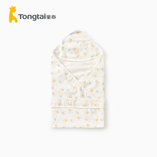 Tongtai spring and summer baby bedding quilt newborn baby double-layer cotton yarn blanket yellow 90x90cm