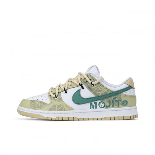 耐克（NIKE）球鞋定制 NIKE Dunk 竹韵 国风水墨 新中式 蓝白 男款板鞋不退不 DD1391-100(Teamfour-男女款线条 43