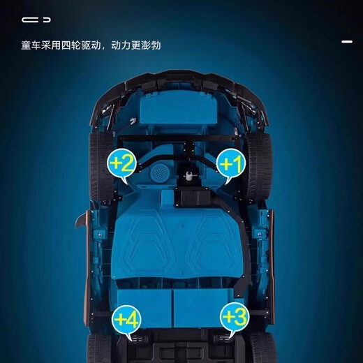 China Milan Borghini children's electric car toy car can sit in adults' remote control four-wheeled two-seater child baby car, painted red + 22v15A lithium battery + MP4 + double leather seat