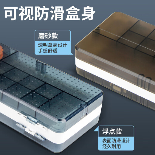 The source of fishing three-layer multi-functional float box line box main line box accessories box fishing float box 55cm fishing gear supplies 55cm floating point three-layer (silica gel 16 axis)