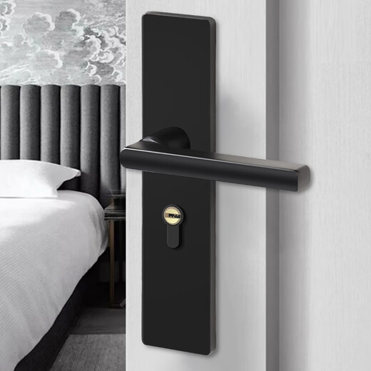 Huili Home Silent Bedroom Lock Magnetic Split Lock Universal Indoor Door Lock Room Wooden Door Lock Handle Lock Old door replacement lock is not universal, please contact customer service first to replace the lock 35-50mm Universal type with key
