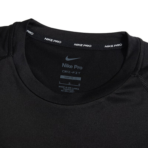 耐克（NIKE）短袖T恤男2025夏季新款运动服快干休闲上衣健身服跑步训练紧身衣 黑色/DRI-FIT快干 L