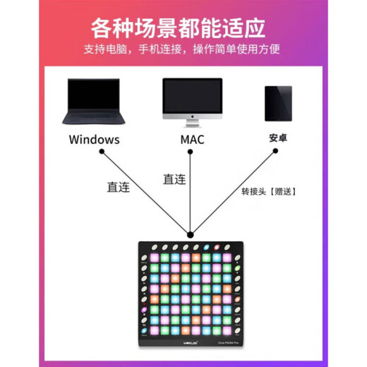 WORLDE electronic music pad launchpad midi arrangement keyboard DJ music controller percussion instrument beginner professional model official standard gift pack