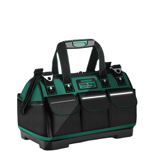 GREENER Greener GREENER multifunctional tool bag electrician canvas bag thickened woodworking tool bag large maintenance storage 14-inch precision thickened Oxford cloth tool bag