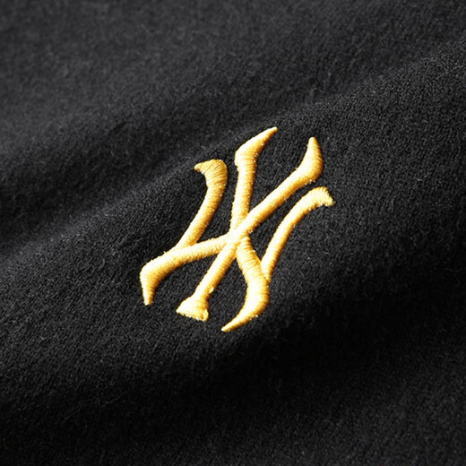 Mr. Guan short-sleeved sweater for men with half-high neck embroidered short-sleeved sweater for autumn and winter thickened half-sleeved sweater for men with middle-neck base shirt 9195 black L/175/50
