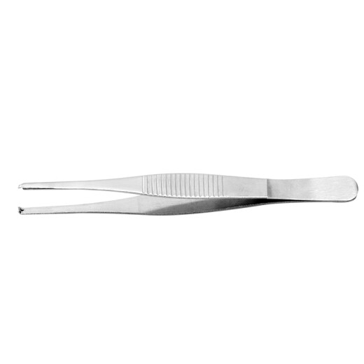 Bingyu BY-2367 stainless steel tweezers round head toothed dressing tweezers thickened and hardened round head tweezers tissue tweezers 12.5cm dressing tweezers