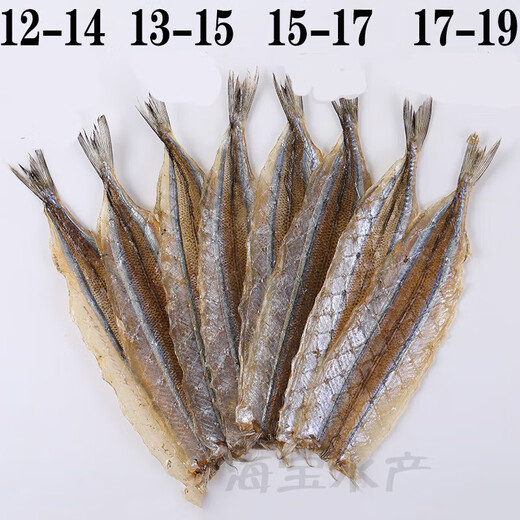 烧烤专用9-20厘米马步鱼干500g棒棒鱼针鱼片海鲜干货饭店用 宽片1517厘米一斤17-21条