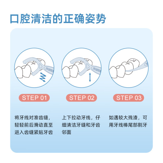 小鹿妈妈品质细滑牙线棒牙签家庭装超细牙线棒30支