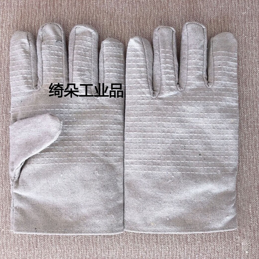 Fixed double-layer canvas gloves 24-line wear-resistant thickened full lining industrial machinery work welder protective supplies V1SN1503 Thickened full lining 24-line 10 pairs XL