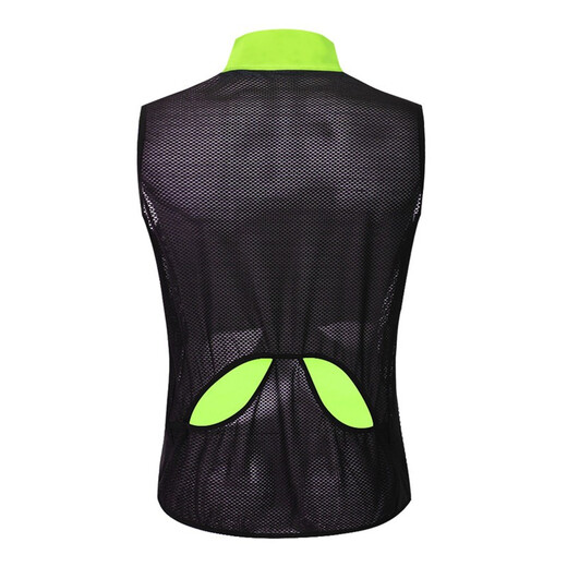 WOSAWE road cycling vest with fully hollow back, breathable mountain bike top, running and mountaineering night riding vest, green (hollow design on the back) XL WOSAWE road cycling vest with fully hollow back, breathable mountain bike top, running and mountaineering night riding vest, green (hollow design on the back) XL