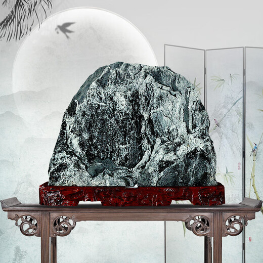 【真实实物拍摄】泰山石敢当原石镇宅内靠山石头20-70cm奇石摆件 R1047-长29高31厚10cm