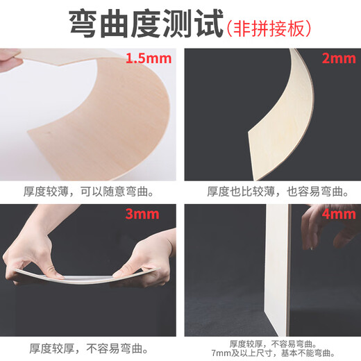 Zi Jiafu aircraft model building model material wood board pyrography thin wood board material handmade diy basswood laminate wood strips 20cm*20cm*2mm [3 pictures]