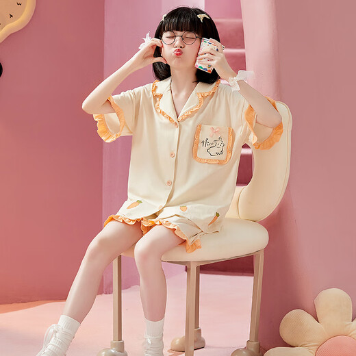 Mannido filles pyjamas d'été coton pur petite fille new enfants vêtements de maison bébé cardigan shorts shorts combinais