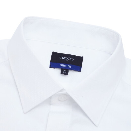 G2000 shirt long-sleeved business commuting shirt no-iron fabric 16021073 [point pattern no-iron] white 07/175