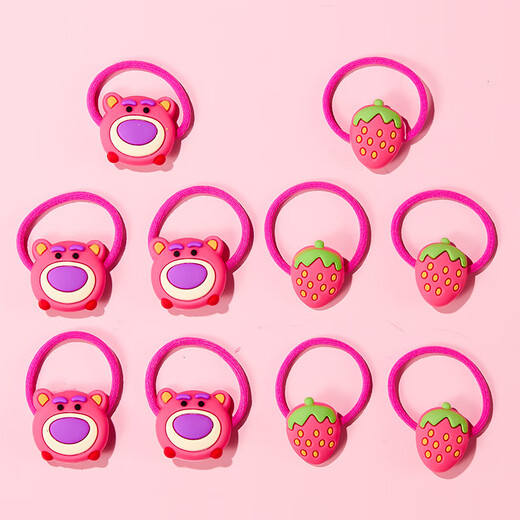 Dimanqi Kinderschmuck Geschenkbox Set für Mädchen Geburtstag Geschenk Prinzessin Schmuck Haarzubehör Aufbewahrungsbox Erdbeerstil 156 Stück Set Set