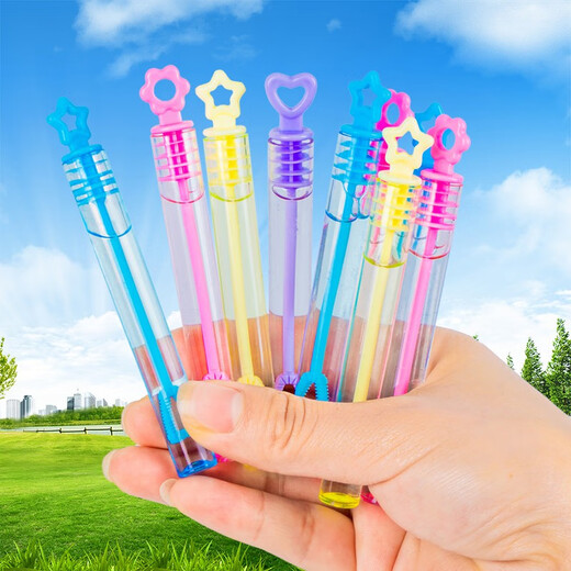 Мини-пузырька Qisen Mini Bubble Stick Детская портативная ручная пополнение пузырьковой воды жидкая уличная стенда оптовые игрушки для мальчиков и девочек [48 целая коробка] Макарон пузырьковая вода 1003-1