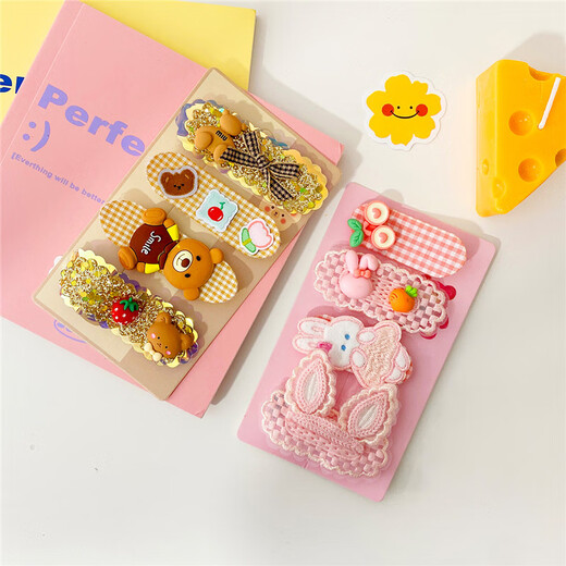 Chimera (CHIMERA) 8-piece children's broken hair artifacts Velcro bangs stickers that do not hurt hair cartoon hair accessories birthday gifts for girls