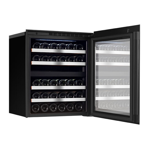 PULADI Seamless Embedded Red Wine Cabinet Constant Temperature Wine Cabinet Embedded Hidden Compressor Wine Tea Refrigerator Touch Open Door Touch Open Door BMDT-100T Dual Temperature Wine Cabinet 95L