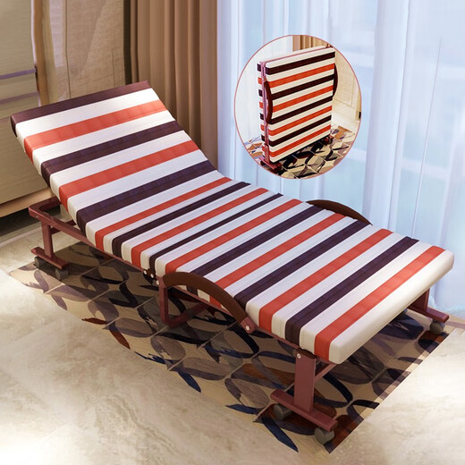 Oulaiteman installation-free reinforced folding sheet single bed multi-functional office sofa bed lunch break nap folding bed Navy 1.2x190cm