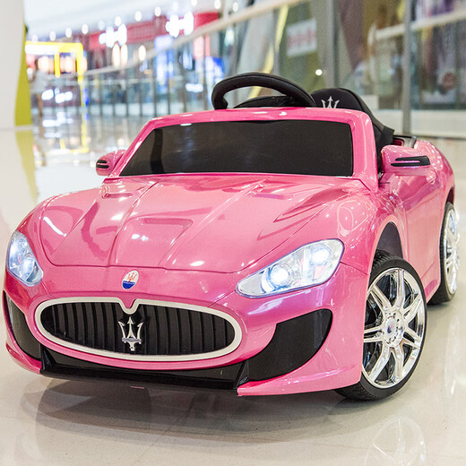 Kleines Pipa Maserati Kinder-Elektroauto, Baby-Spielzeugauto mit Allradantrieb, bietet Platz für 1–3 Kinder, ferngesteuertes Auto, Allradantrieb, Farbpulver, 12 V, große Batterie + Bluetooth
