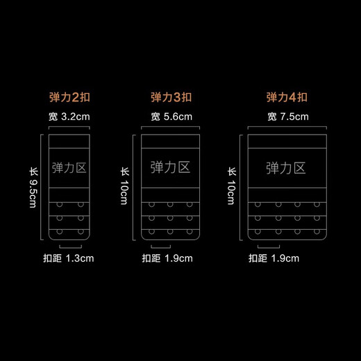 Underwear buckle accessories, bra extension buckle, elastic three-row extension buckle, buckle back buckle, connecting buckle, bra adjustment buckle, extension hook buckle, three rows of elasticity, skin*4 pieces