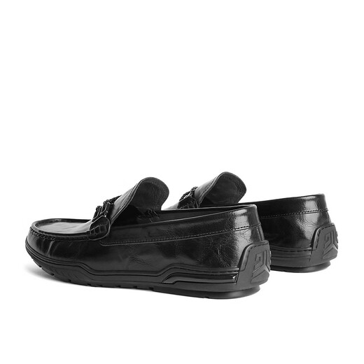 Belle set foot bean shoes men's spring and summer shopping mall same pleated genuine leather daddy shoes loafers 8AN01CM3 black 41 (255mm)