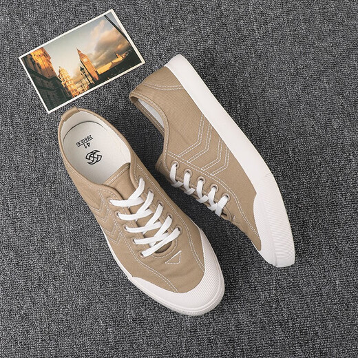 Sakura Make-up Canvas Schuhe Herren Schnüre Frühling und Herbst Low Top Atmungsfreie, vielseitige, koreanische Boardschuhe Flat Heel Fahren Sie lässig einfache weiße Schuhe Männer Weiß (9272) Größe 38